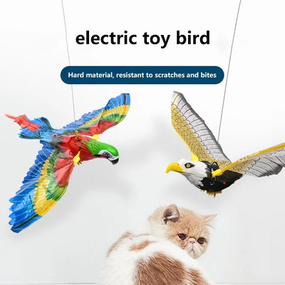 Simulation Bird Cat Interactive Pet Toys Hanging Eagle Flying Teasering Play Kitten Dog Toys Animals Cat Accessories Supplies