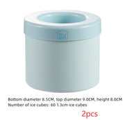 Portable 2 In 1 Ice Bucket Mold With Lid Space Saving Cube Maker Tools For Kitchen Party Barware